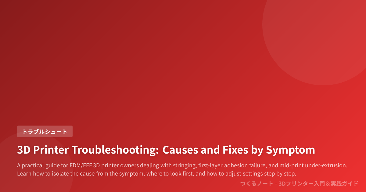 3D Printer Troubleshooting: Causes and Fixes by Symptom