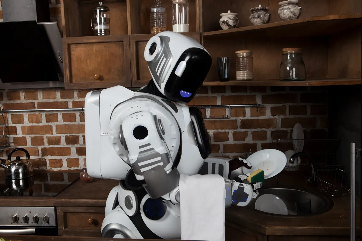 食器を洗うヒューマノイドロボット