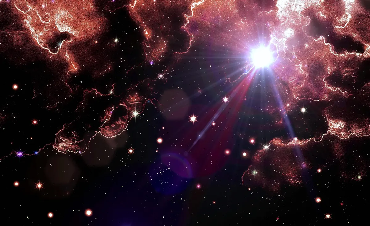 深宇宙の星雲と銀河