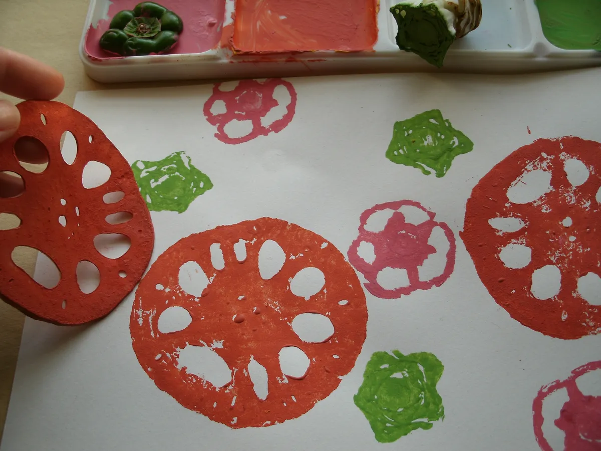 蓮根の野菜スタンプ