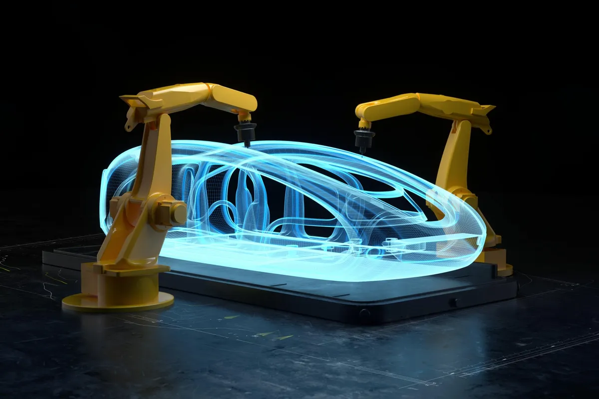 ホログラフィック自動車設計とロボットアーム