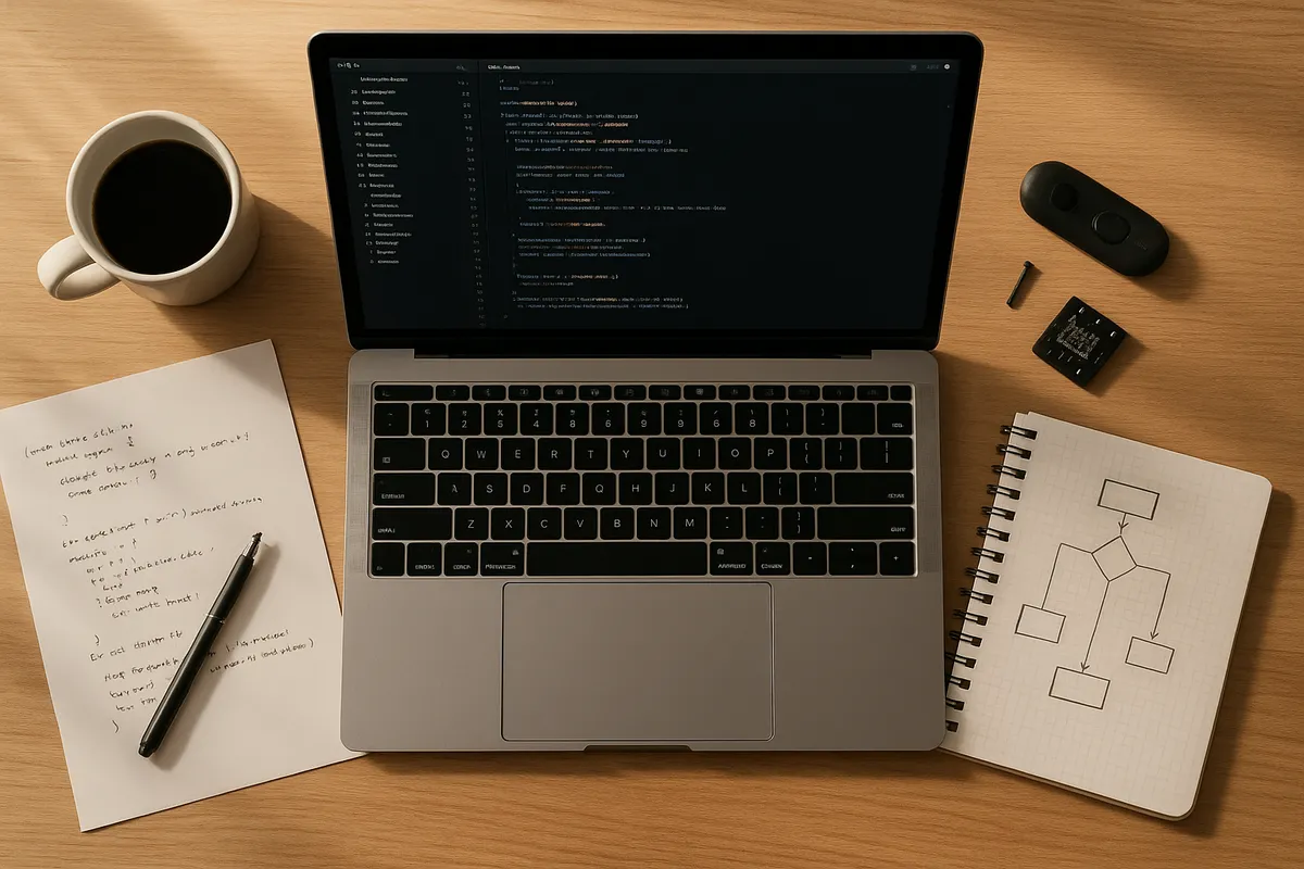 Claude CodeのAI支援開発環境を使用するプログラマーの作業シーン集
