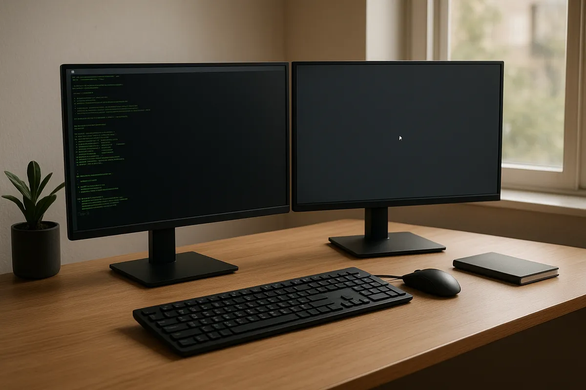 Cursor IDEを使用した開発作業の画面とワークスペースの風景