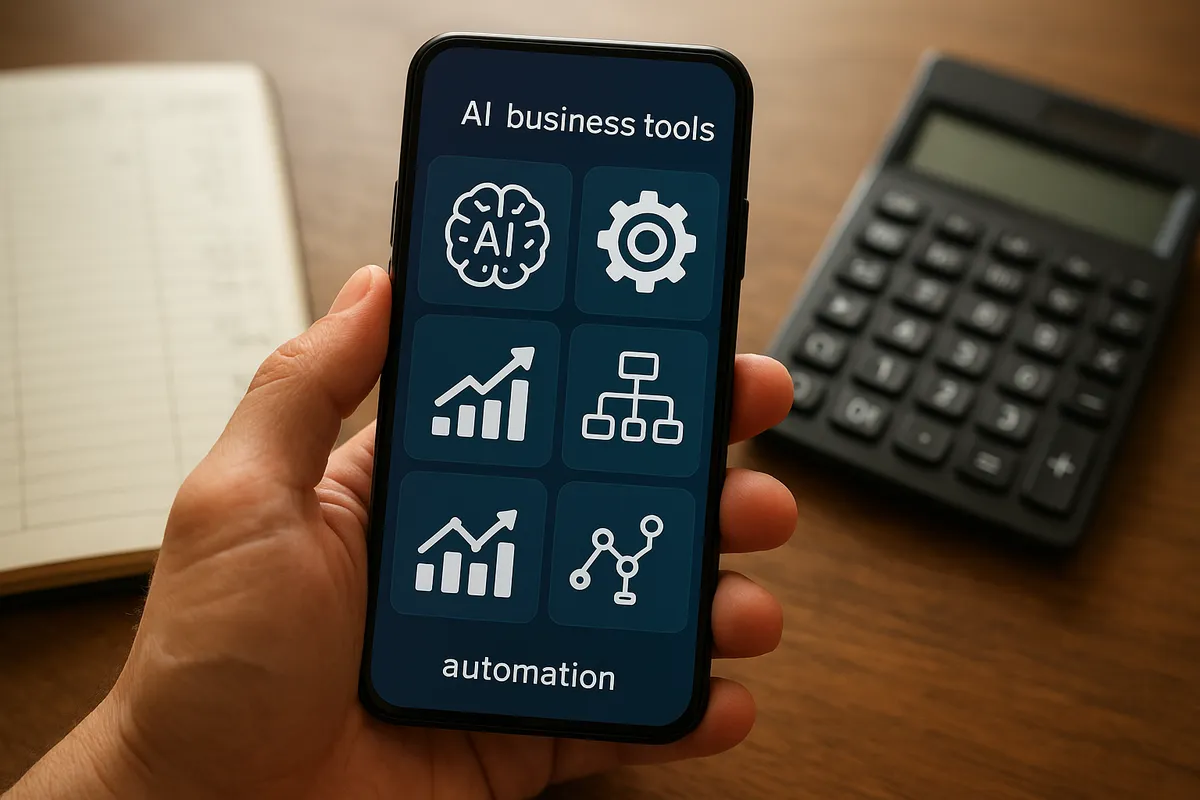 AIを活用して副業収入を増やすための戦略と実践的なビジネス環境のイメージ