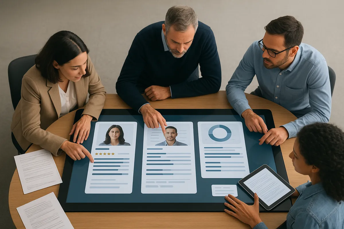 AIエンジニアと経営層が協働してデジタルトランスフォーメーションとAI人材活用戦略を推進する企業環境