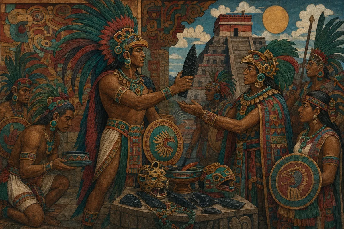新大陸の古代文明――マヤ、インカ、アステカの壮大な遺跡と文化的遺産の視覚的表現。