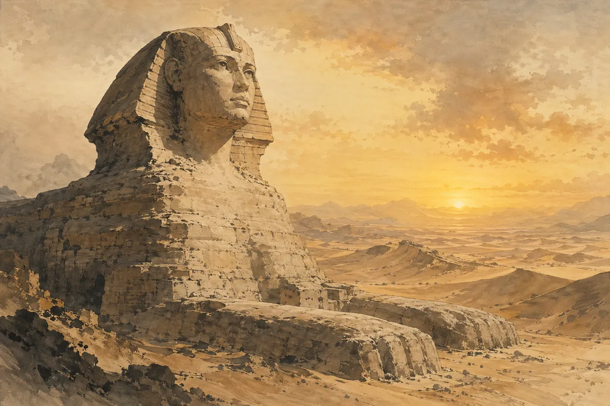 古代エジプト文明の王権と建築技術を象徴する歴史的ビジュアル表現