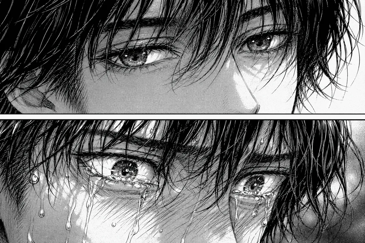 マンガのカラフルなパネルとキャラクター表現を描いた芸術的な合成図