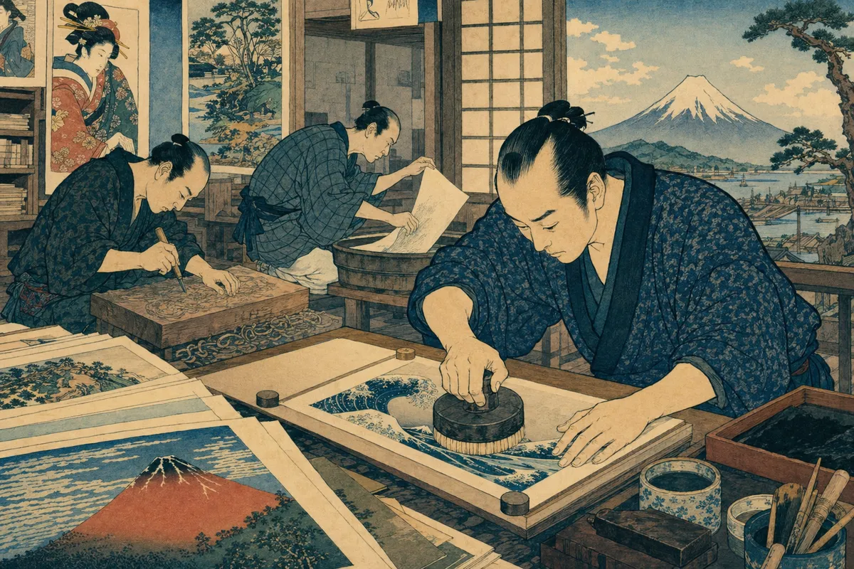 美術史の象徴的な名画と美術運動を表現した美的な図像。