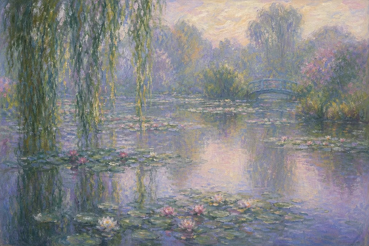 美術史の主要な運動と様式を視覚的に表現した芸術作品のコレクション。