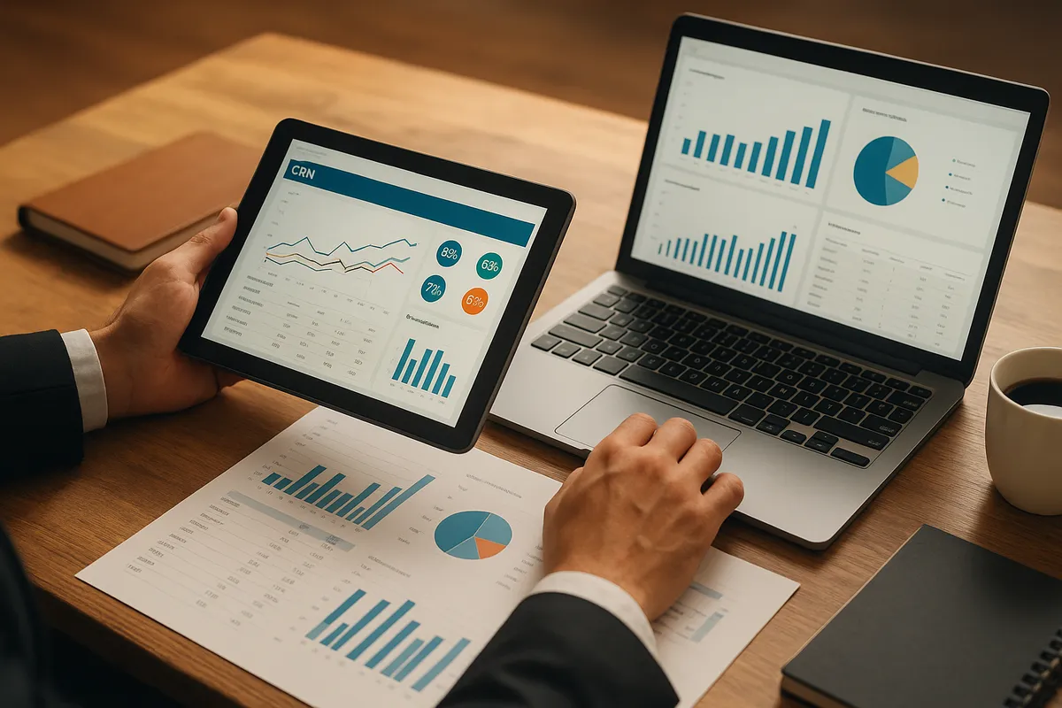 B2B営業チームが戦略会議でデータ分析と営業パイプラインの最適化に取り組んでいる様子