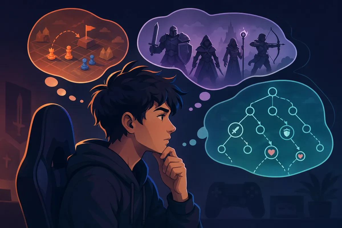 ボードゲームをプレイする人々とゲーム要素のイラスト集合。