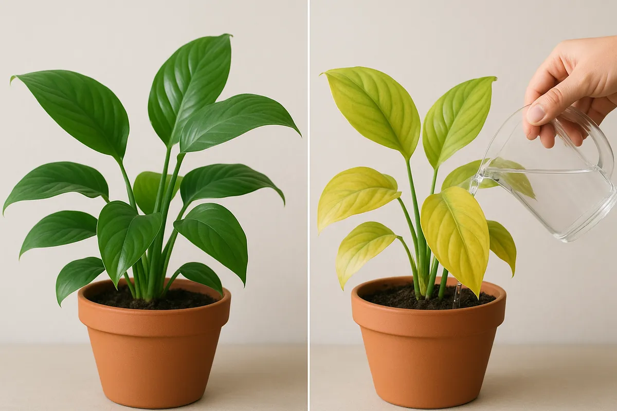 観葉植物の育て方を示す様々な角度の栽培シーン集。