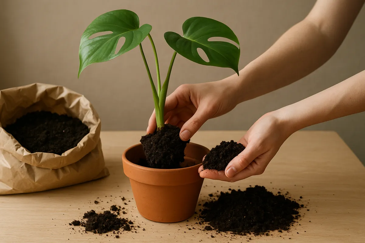 観葉植物の育て方を示す様々な角度の栽培シーン集。