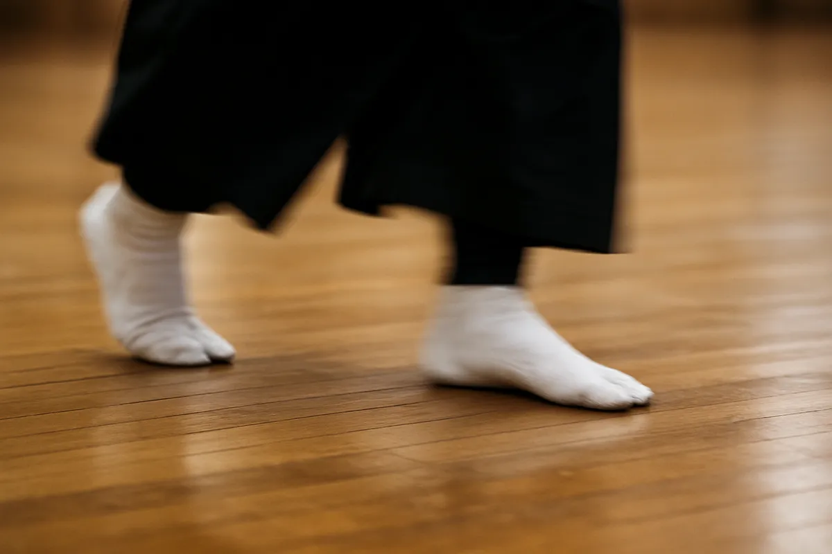 日本の伝統武道を学ぶ人々の稽古風景と道具。