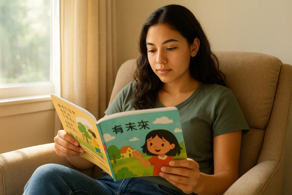 中国語の勉強に取り組む学習者の様々な場面を描いた画像集。