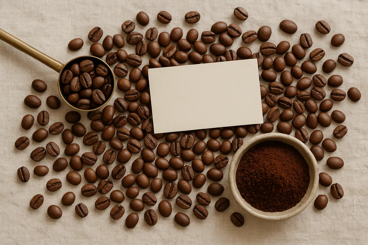 様々な焙煎度のコーヒー豆を様々なアングルから撮影した写真セット