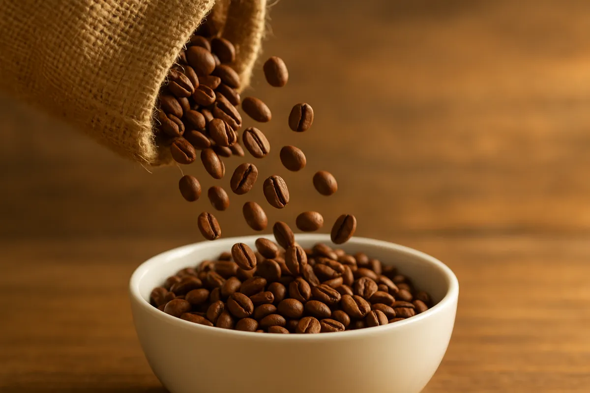 様々な焙煎度のコーヒー豆を様々なアングルから撮影した写真セット