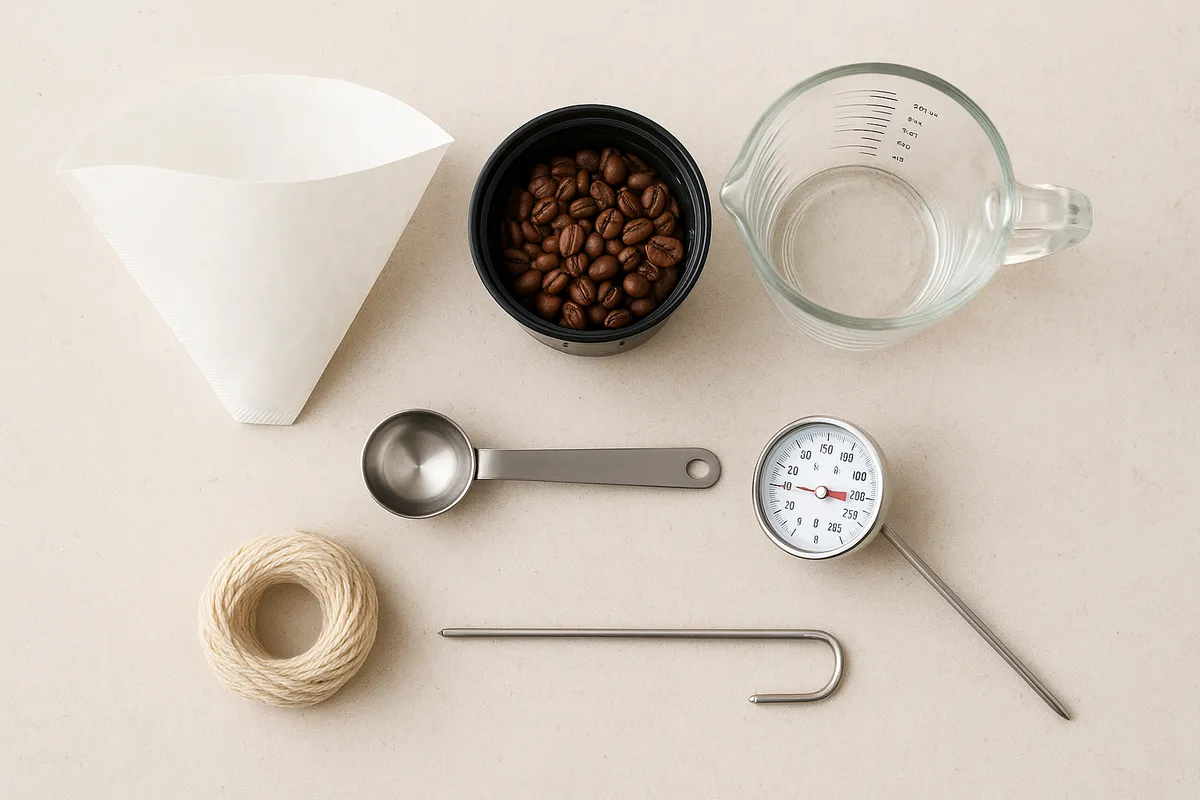 コーヒーを正しく抽出するための様々なテクニックと器具の使用方法を示す画像集