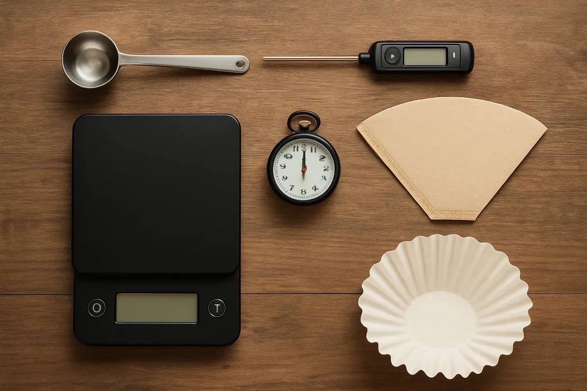 コーヒーの美味しい抽出を実現するための様々な器具やツールの紹介。