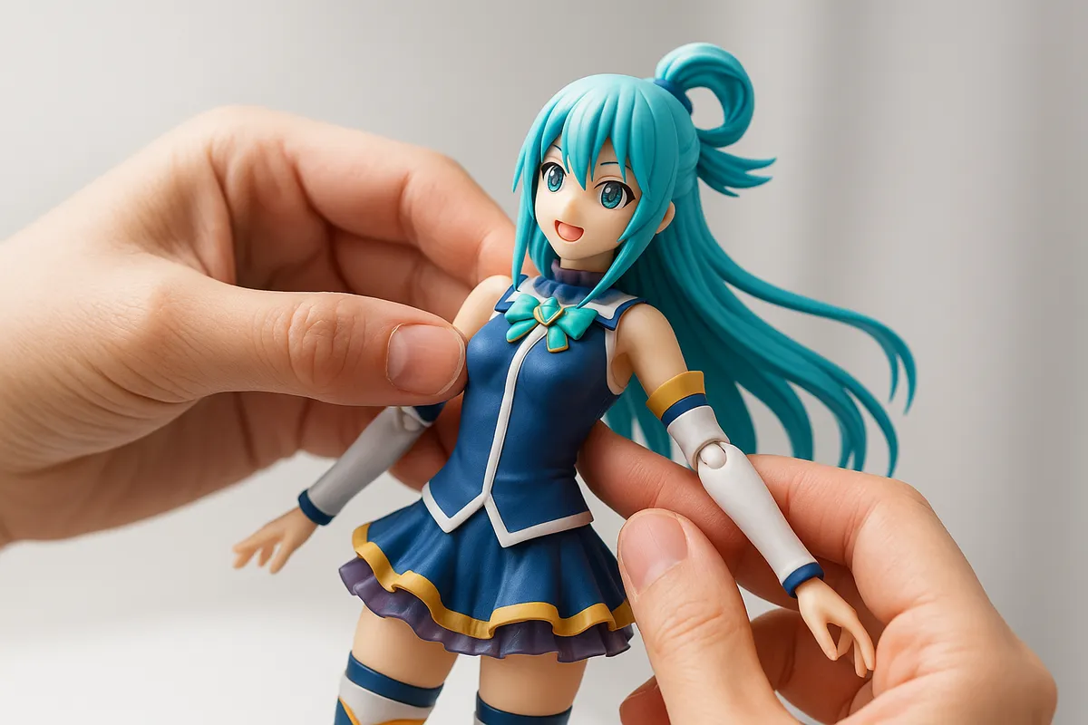 フィギュアの購入と売却に関する、査定・価値評価・市場相場の実例を示す写真素材