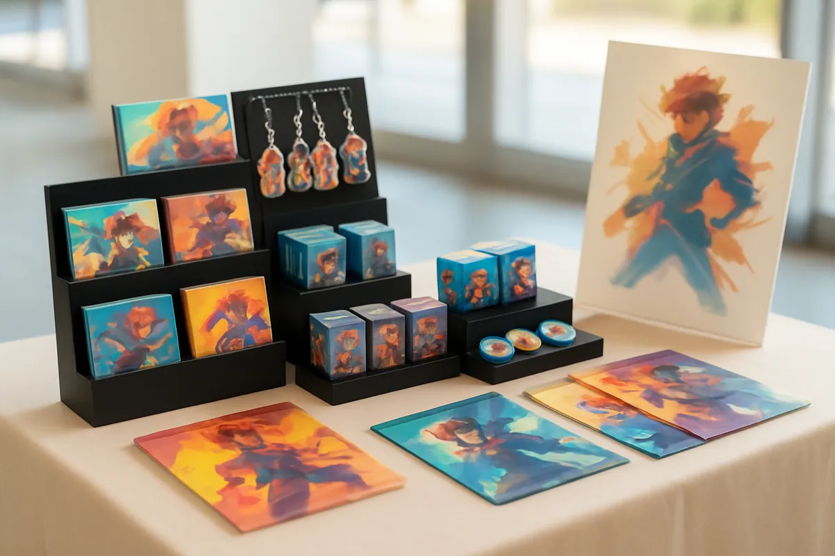 フィギュアコレクターが集まるコンベンションの会場風景と展示ブース