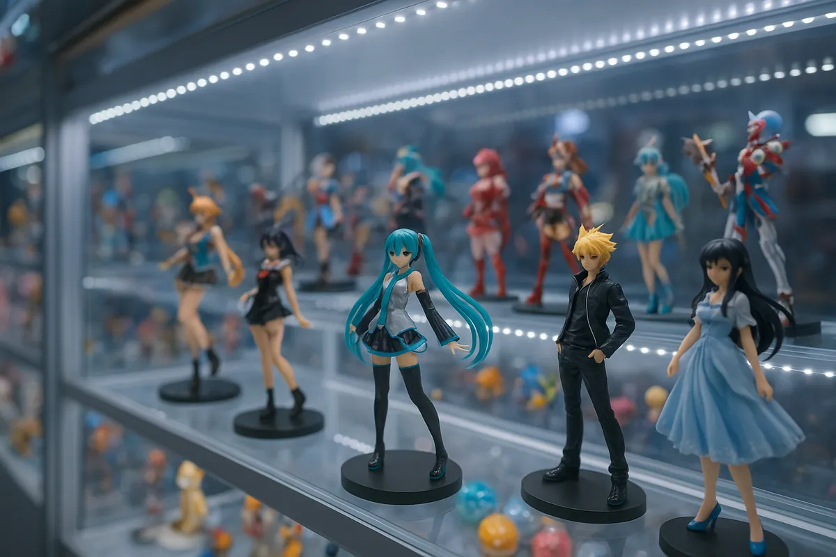 フィギュアコレクターが集まるコンベンションの会場風景と展示ブース