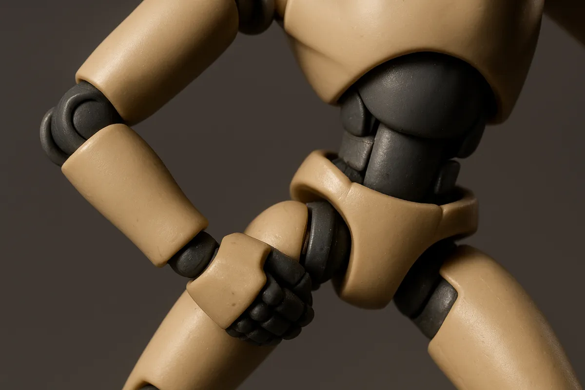 フィギュアの細部の塗装品質と造形を確認するためのレビュー参考画像。