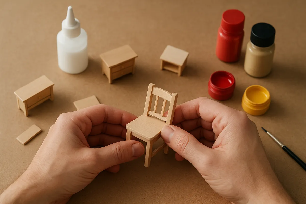 初心者向けハンドクラフト手仕事の基本道具と制作風景のガイド画像。
