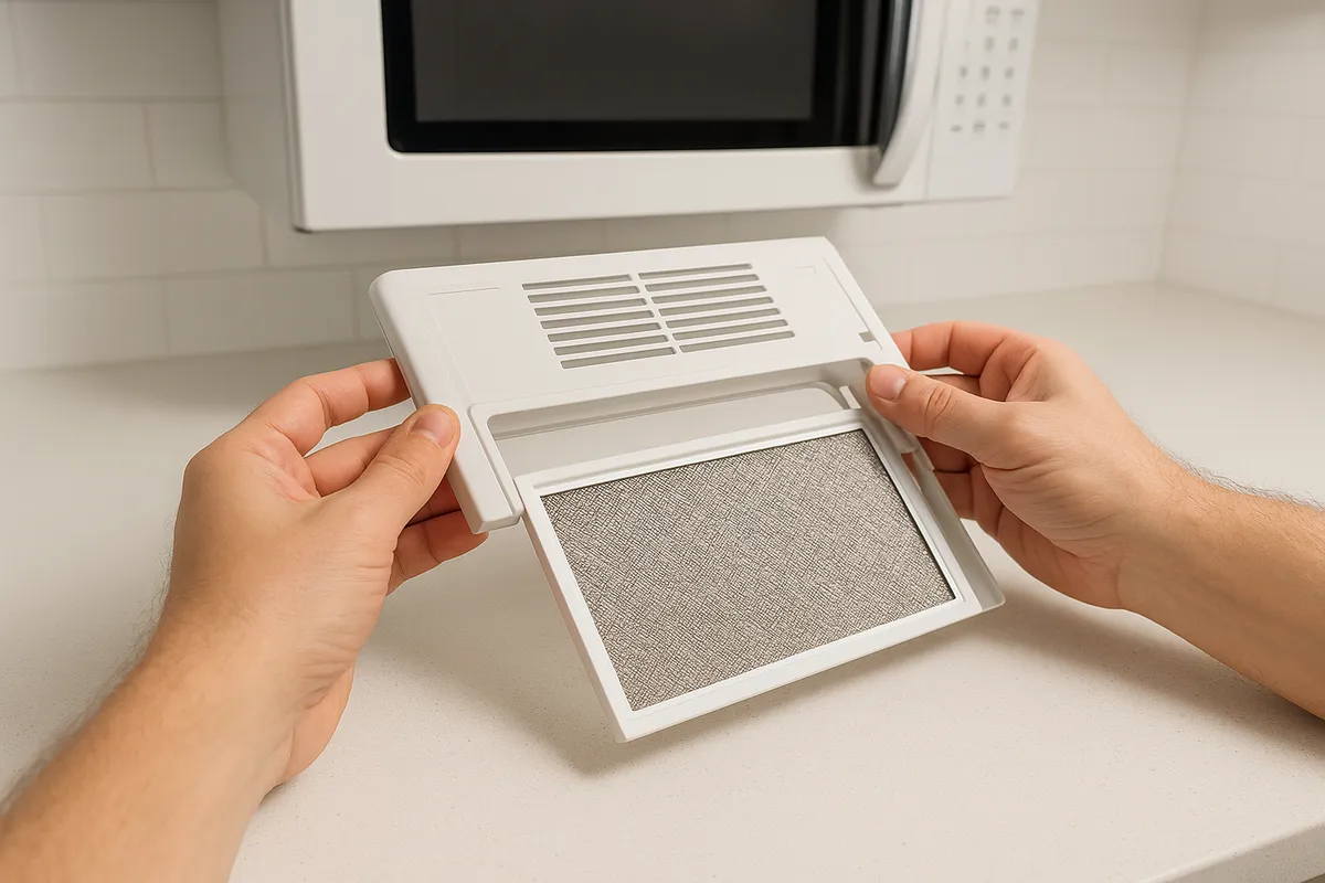 キッチン家電の故障原因を特定するための詳細な部品点検と修理手順の写真