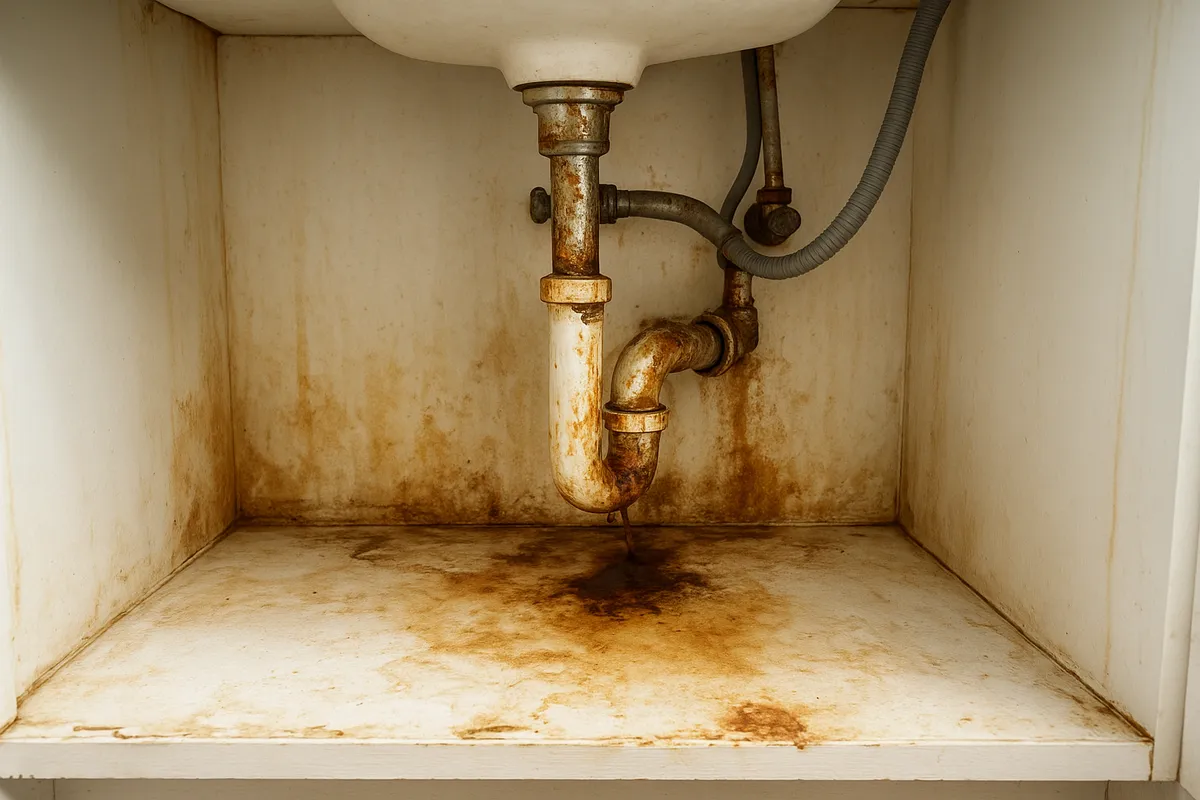 トイレや水回り設備のトラブル診断と修理方法を示す実践的な画像。