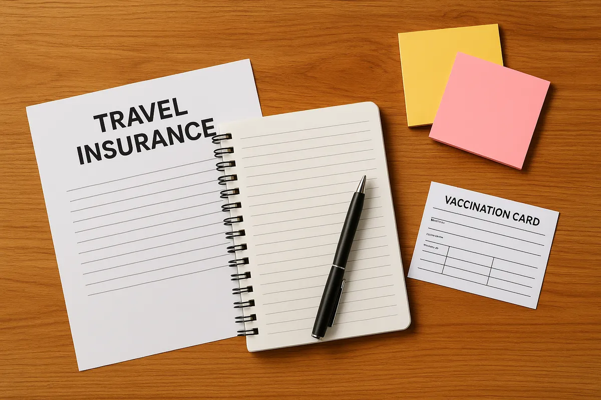 海外留学やワーキングホリデーに向けた準備と手続きのステップを示すガイド画像