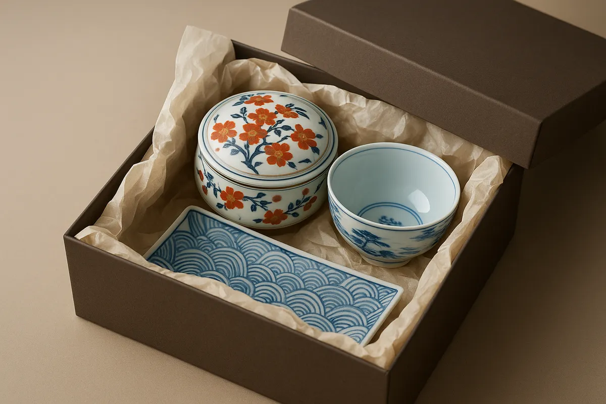 日本の伝統工芸品を贈り物として厳選した高級な工芸品セット