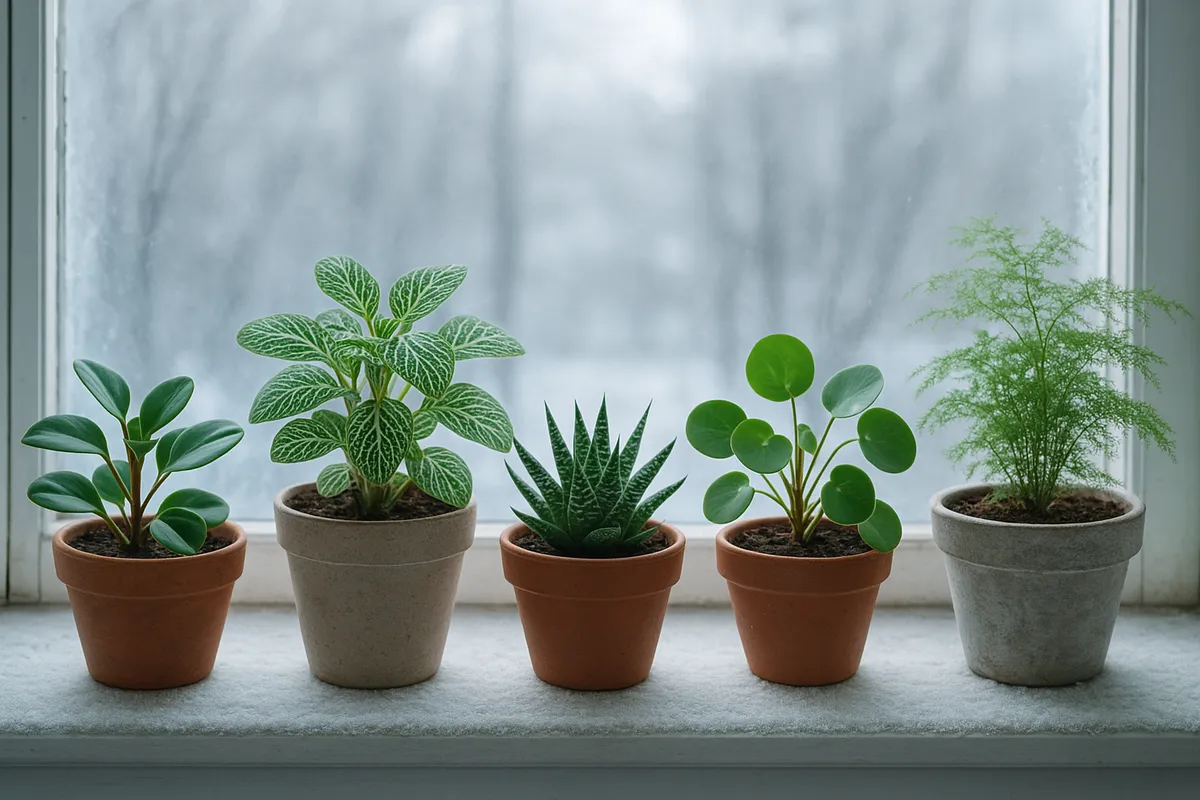 観葉植物の種類別育て方を示す、水やり・置き場所・増やし方の実践的なガイド写真。