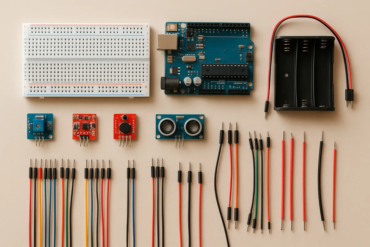 電子工作初心者向けのArduino、ラズベリーパイ、ブレッドボード、はんだごて、電子部品など、テックDIY学習に必要な工具と機器のセットアップガイド