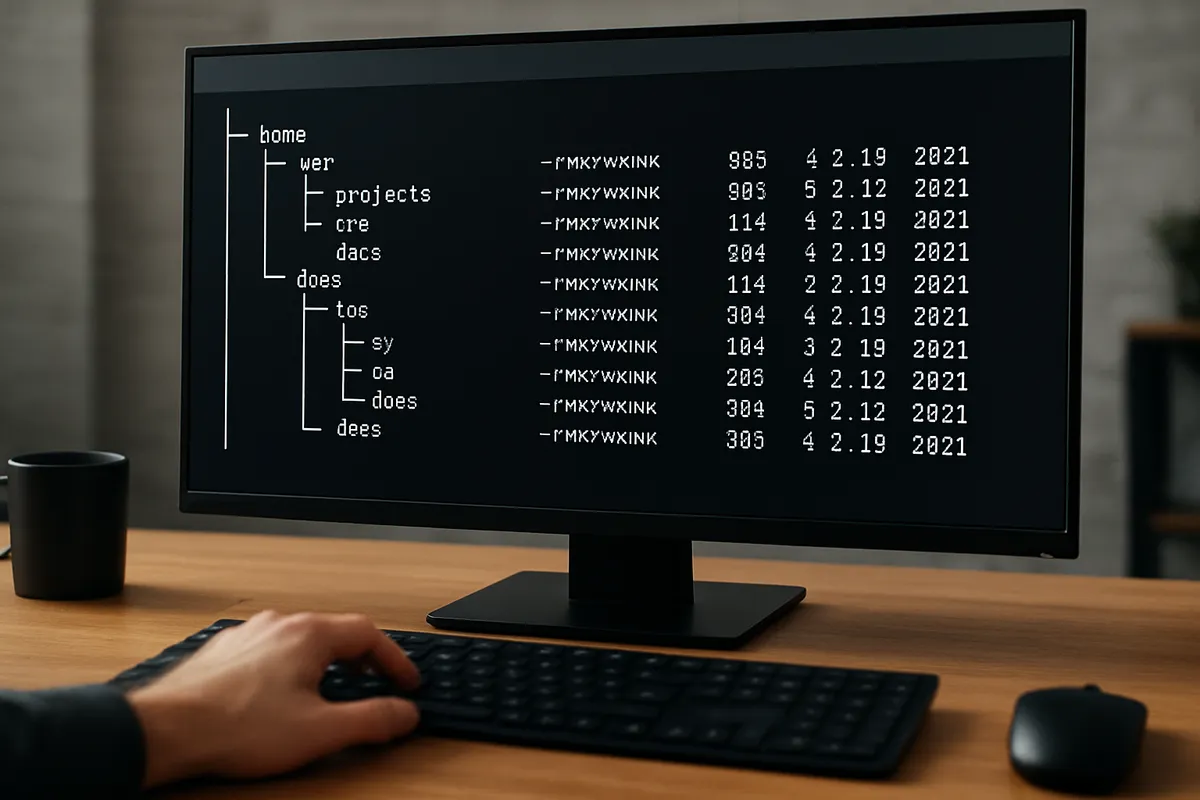 Linux環境でのDocker開発とターミナルコマンド実行の実践的なセットアップシーン。