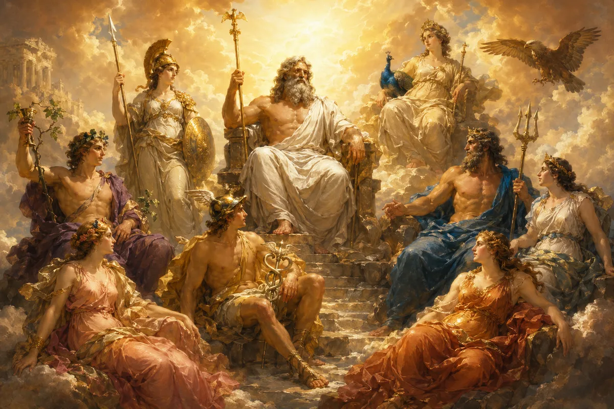 ギリシャ神話の神々と英雄たちを描いた古典的な芸術作品の集合。