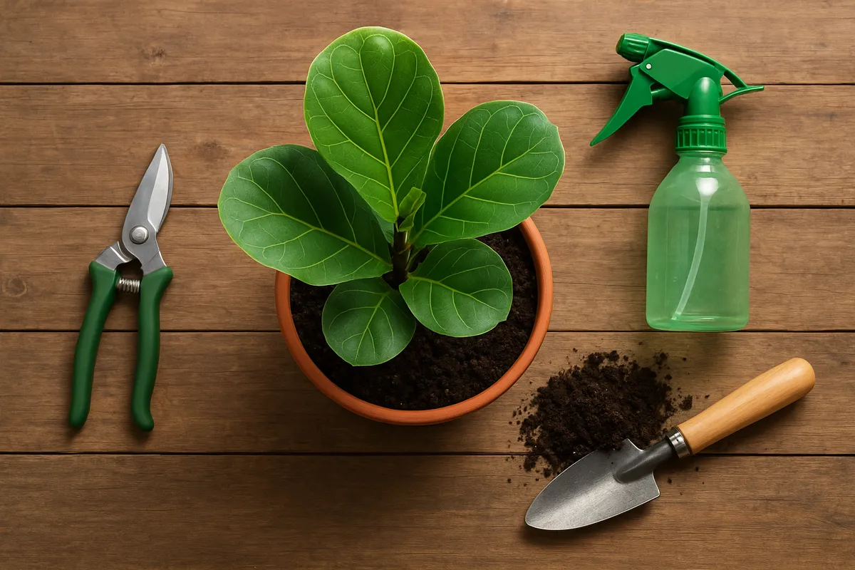 観葉植物の日常的なお世話方法を示す5つの実践的なシーン。