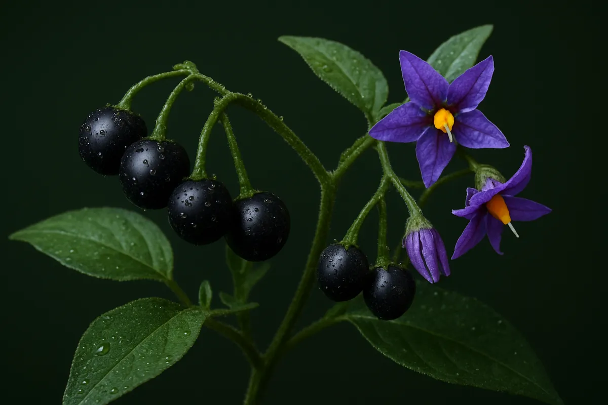 自然界に存在する有毒な生物や植物の科学的標本写真。
