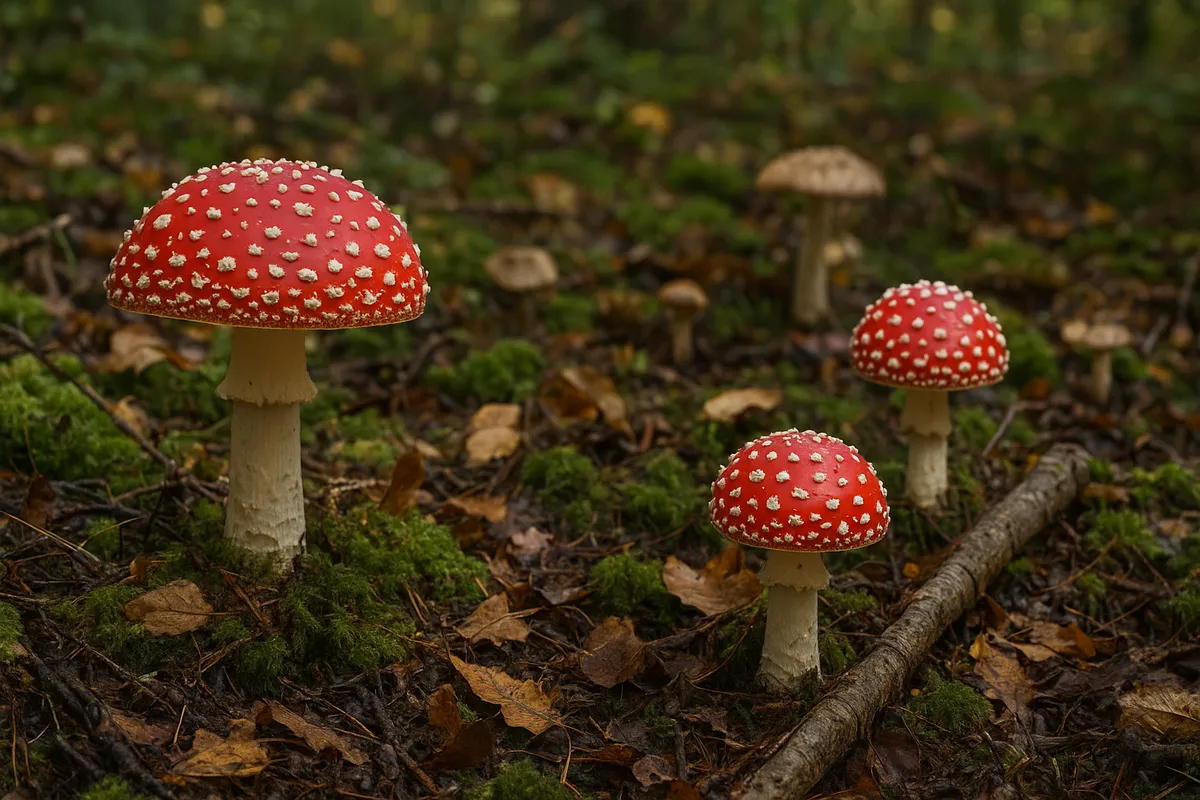自然界に存在する有毒な生物や植物の科学的標本写真。