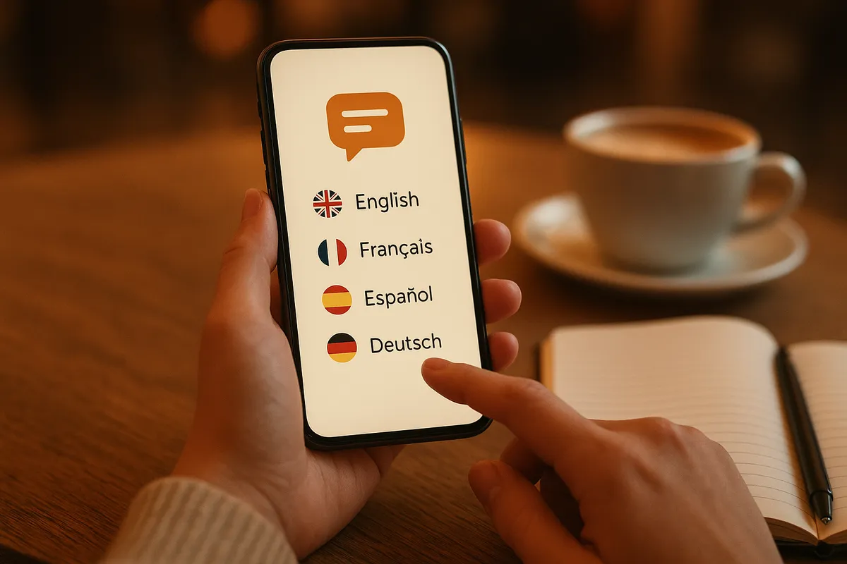 多言語学習と国際資格取得に関する教育的なイメージ素材。