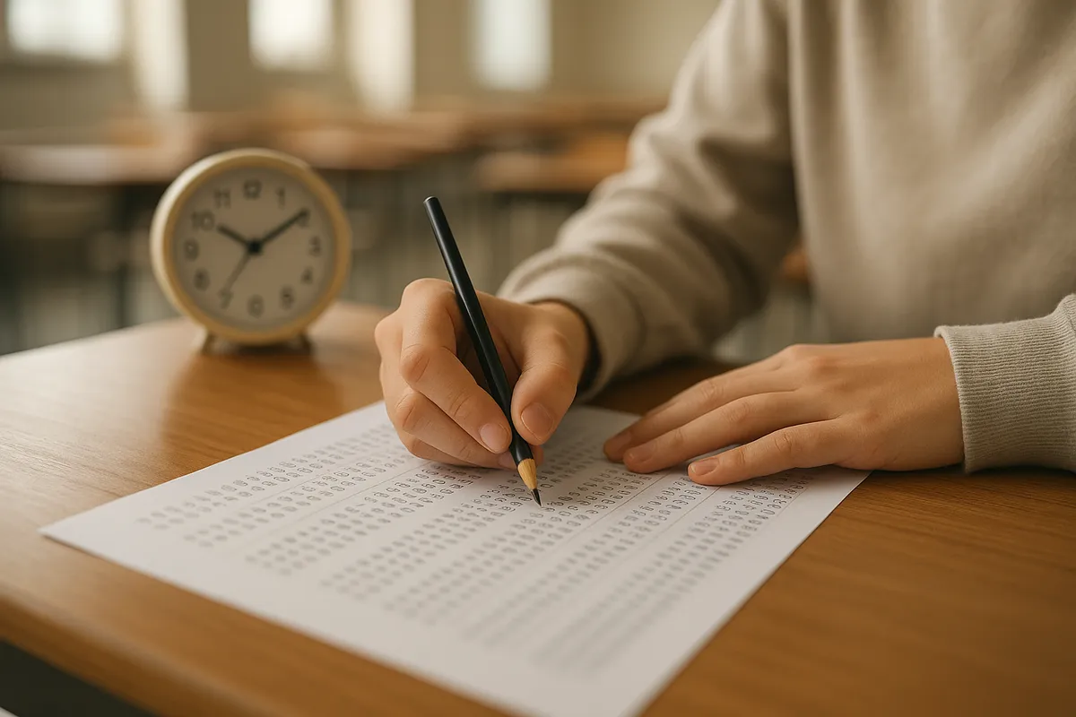 日本の国家資格取得の道のりを表現した、証書・試験・学習資料を象徴する複数のシーン集。