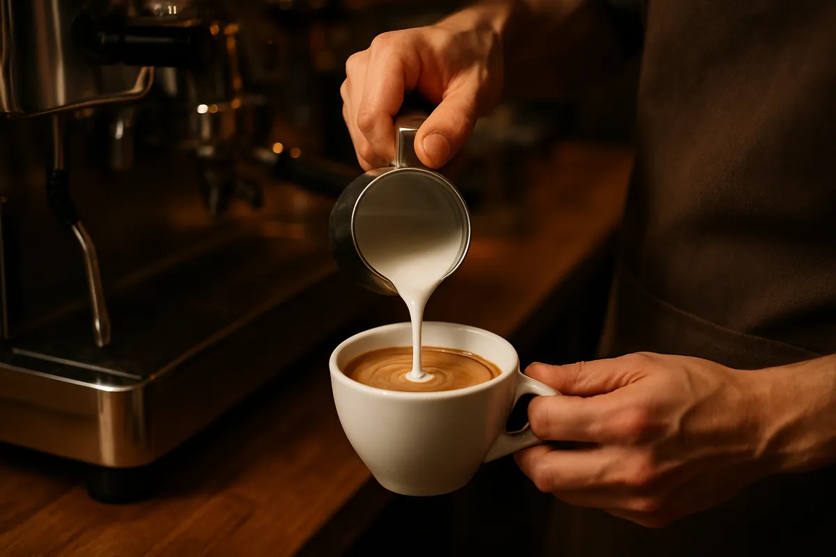 湘南の海辺に佇む、落ち着いた雰囲気のカフェでコーヒーを楽しむ風景。