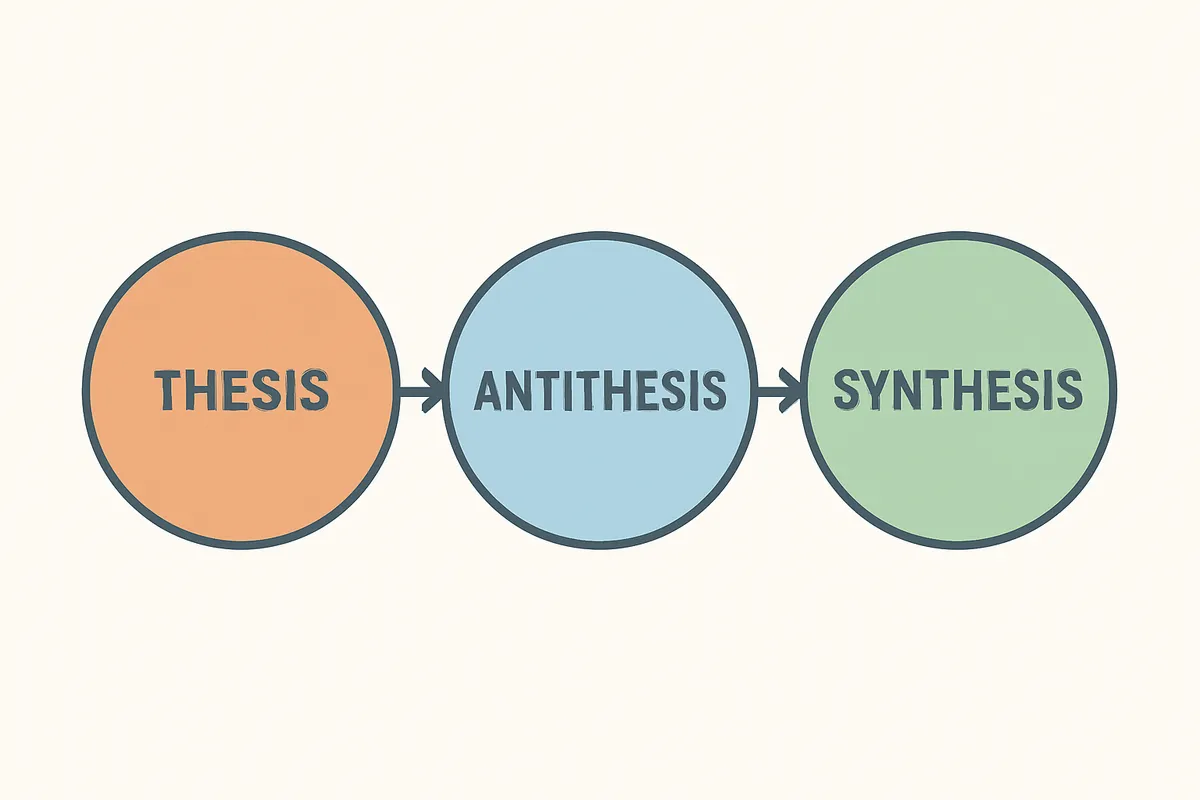 弁証法 dialectics ヘーゲル 正反合 thesis antithesis synthesis 止揚 aufheben 論理体系 矛盾 発展 弁証的方法 ドイツ観念論