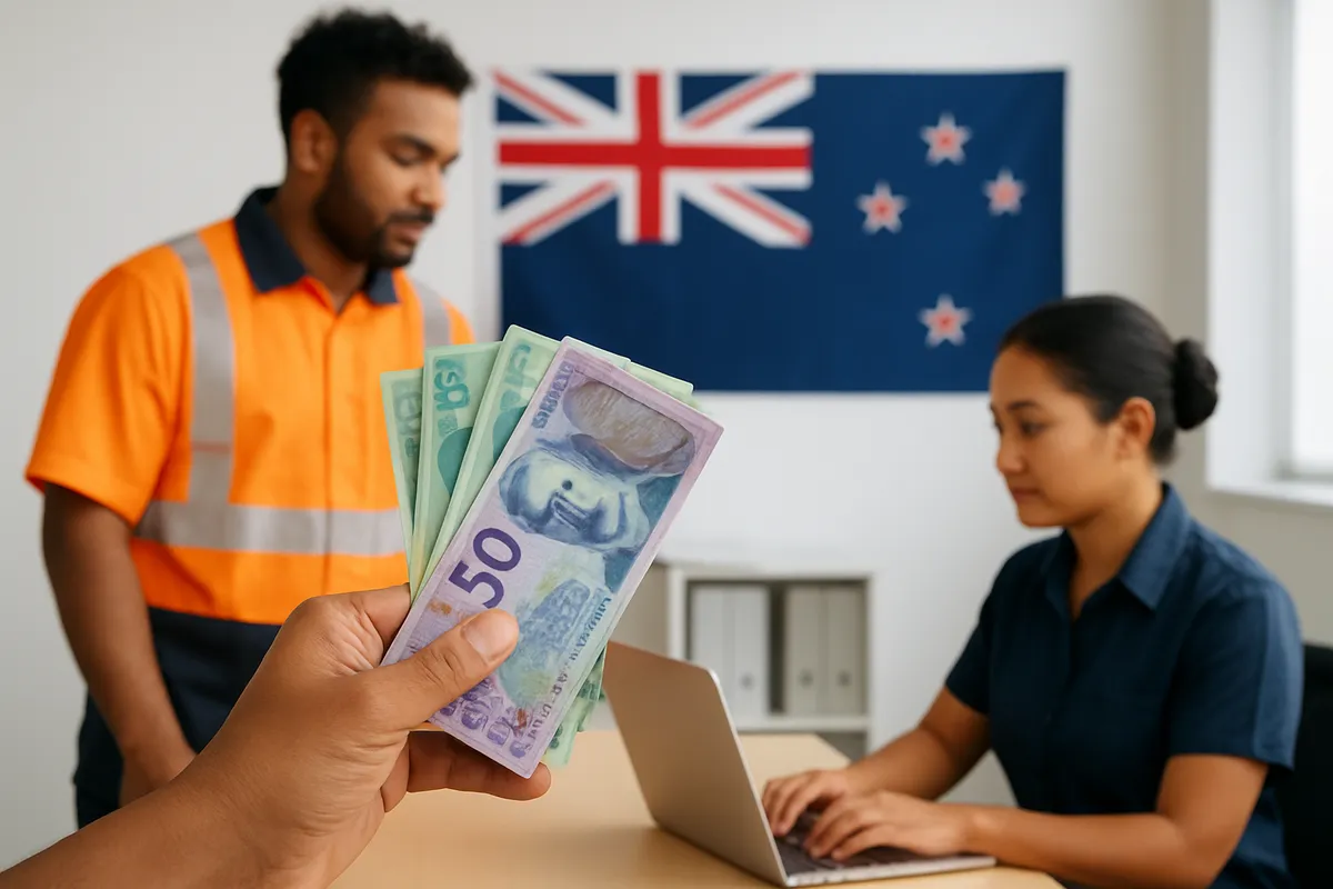 ニュージーランド 最低賃金 2025 2026年 時給 NZD ワーホリ 労働条件 給与 就労 Pacific island wage rates