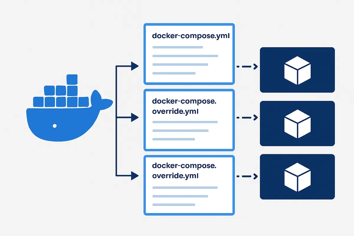 Docker Compose マルチファイル 優先度 順序 設定上書き override merging 複数コンテナ 統合管理 docker-compose.yml 環境変数