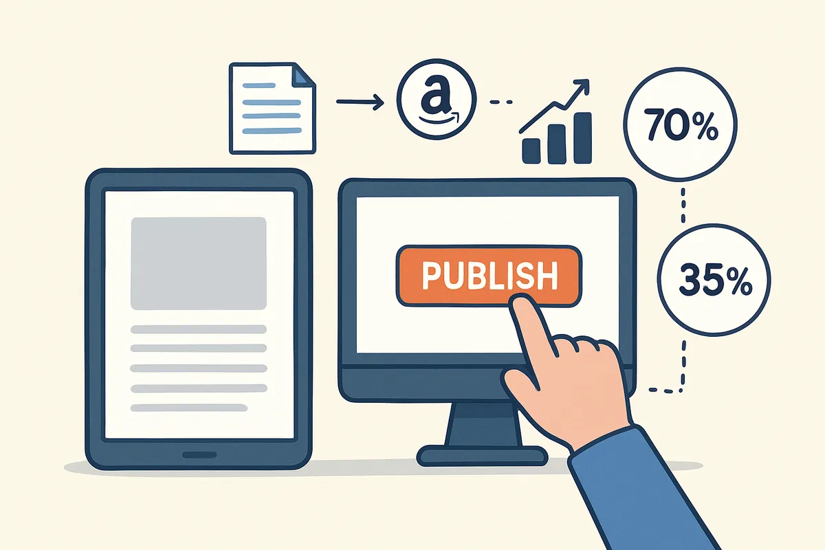 KDP入稿 価格設定 Kindle出版 70%ロイヤリティ 35%ロイヤリティ 手順 プロセス Amazon セルフパブリッシング 電子書籍 ステップ5 原稿提出 販売価格 royalty tier