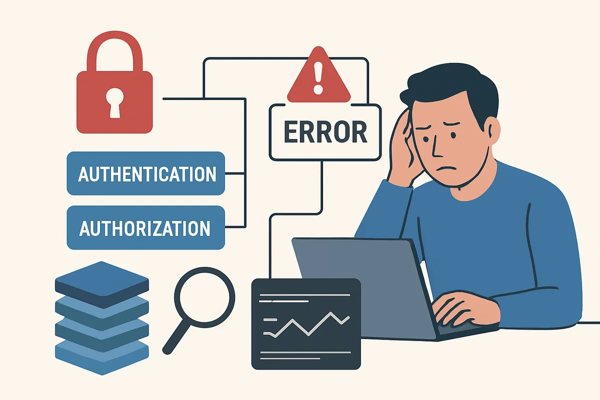 認証 認可エラー MCP接続 トラブル対処 5層構造 原因特定 ログ解析 エラーメッセージ authentication authorization troubleshooting protocol 