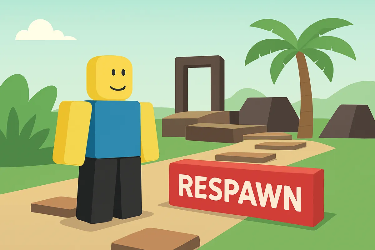 Luau RespawnLocation 書き換え Roblox オビー 初心者 スクリプト 最小サンプル コード例 チェックポイント リスポーン地点