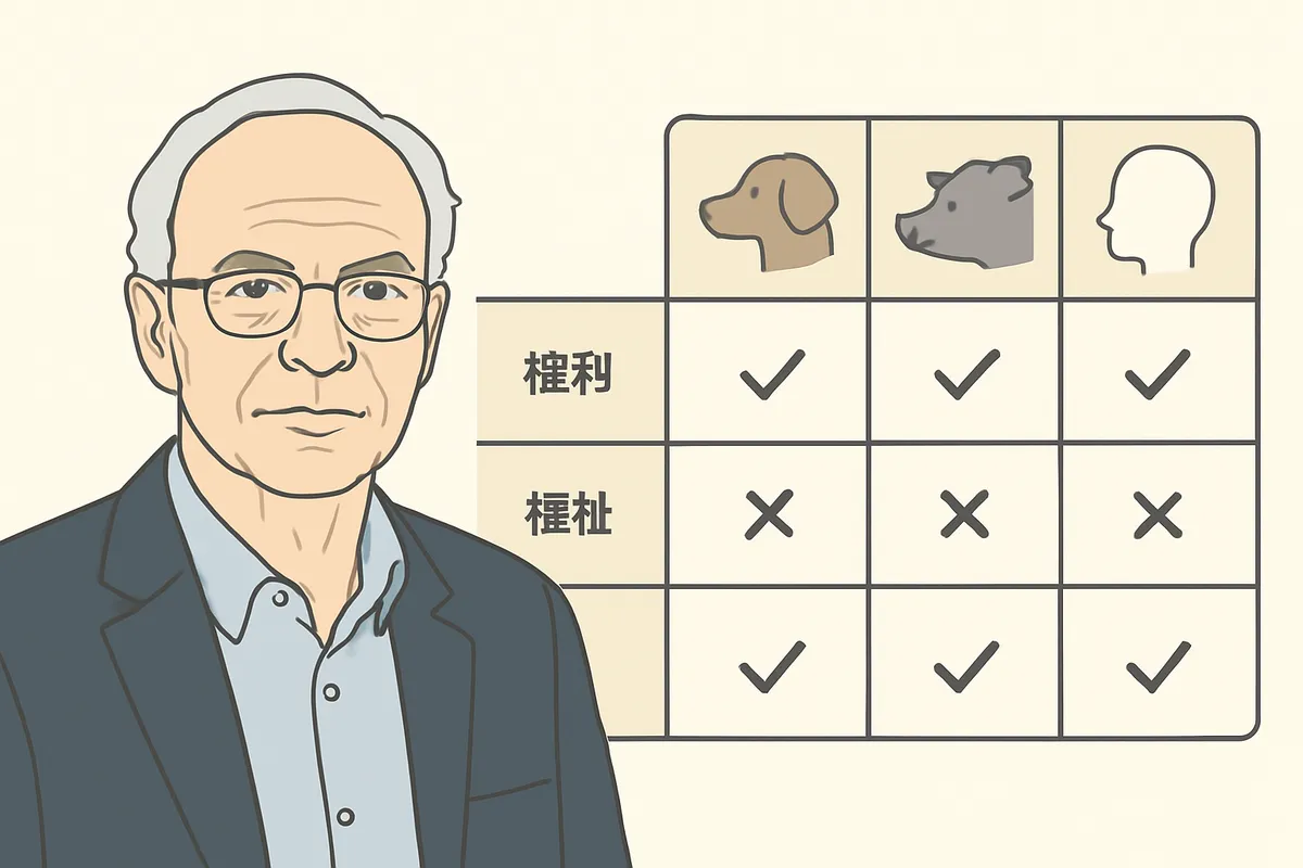ピーター・シンガー Peter Singer 動物倫理 権利 福祉 功利主義 比較表 用語整理 混同防止 動物解放 sentience 苦痛 功利主義的アプローチ